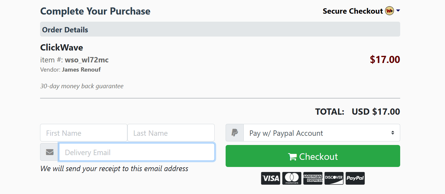 clickwave-checkout-page
